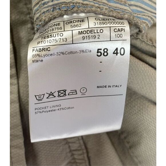 Canali 5 Picket Regular Fit Pant in Light Grey NWT Size Italian 58 or US 40 - Picture 5 of 8
